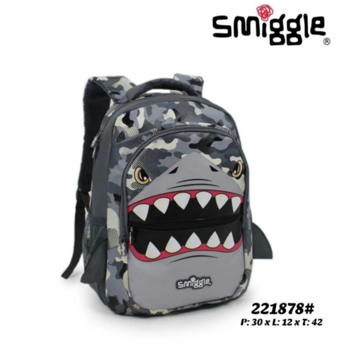 ✿KOP✿ Smiggle Ori Budz Shark Backpack/ Tas Ransel Budz Shark Smiggle/ Kado DISKON