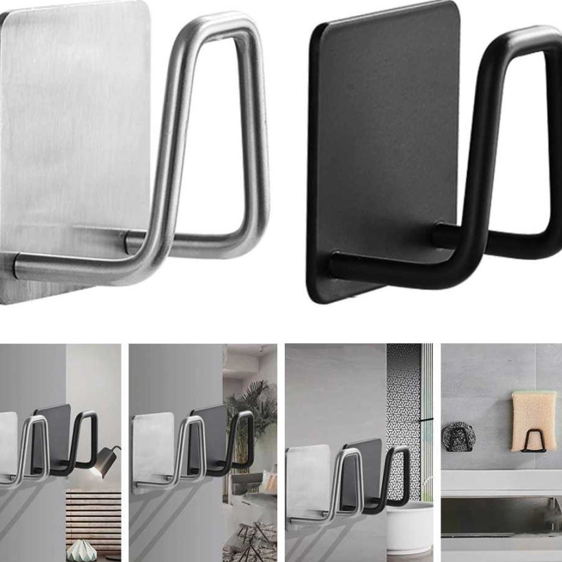 ⭐Terlaris⭐ - Tempat Spons Holder Stainless Rak untuk Spon Tutup Panci Multifungsi Tempelan 3M Kitche