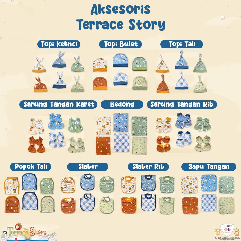 Top Produk.. 3 SET - TERMURAH AKSESORIES LIBBY THE TERRACE STORY SARUNG TANGAN BEDONG POPOK TALI TOP