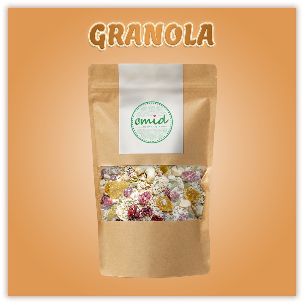 

Granola ( Kacang - Kacangan, Buah Kering, Madu & Oatmeal ) 300Gr