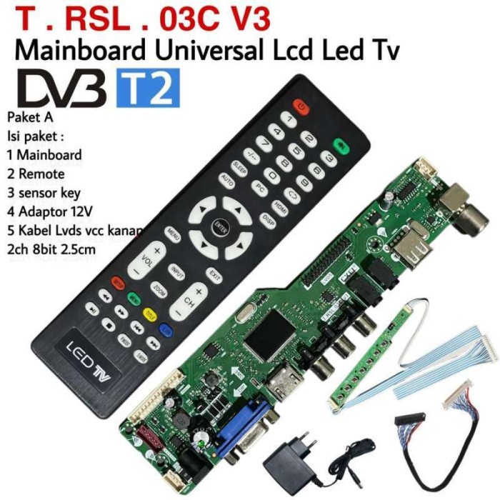 Mainboard Dtv - Dvb - T2 Main Board Universal Mb Universal Rf Digital