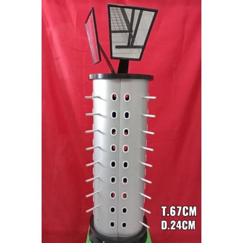 <<<<<] Display kacamata meja, rak kacamata putar, bulat & kotak, isi 36 pcs.