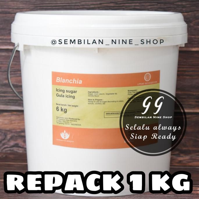 

1 KG BLANCHIA Gula Icing Sugar Gamdum Mas Kencana Gula Dingin Halus