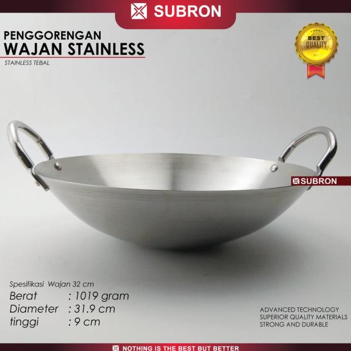 *#*#*#] SUBRON Wajan Penggorengan Stainless Steel