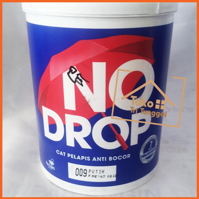 ] No Drop 1 Kg Cat Pelapis Anti Bocor Warna Abu Abu Putih