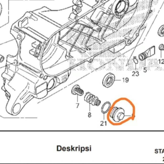 New Tutup Baut Filter Saringan Oli Beat Spacy Scoopy Vario 125 Asli Ori Harga Spesial