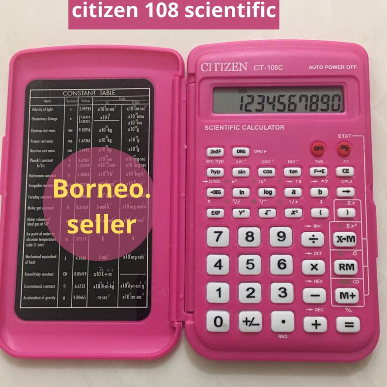 

Big Sale Calculator Ilmiah Karce Citizen Ct 108 Kc108 Ct108 Scientific Murah 108 Warna Glct65