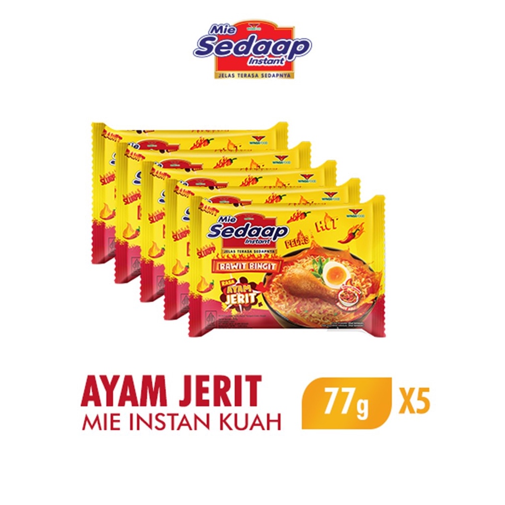 

TRCP8052 Sedaap Mie Instan Ayam Jerit 77gr x5