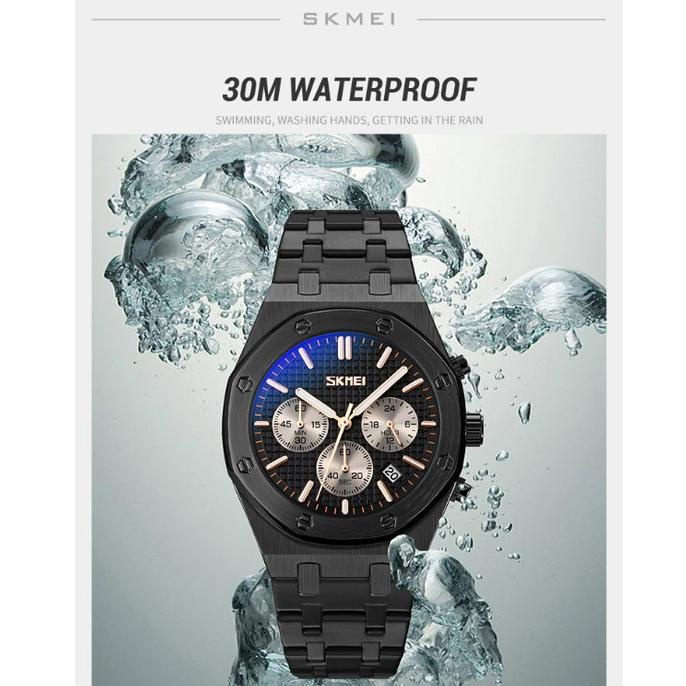 Jam Tangan Pria Analog Chrono Waterproof Stratch Resistant SKMEI 9296 THE BEST