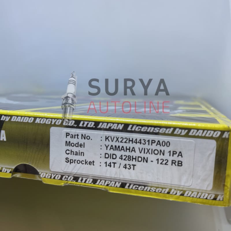 gear set DID KVX22H4431PA00 - RANTAI LUAR YAMAHA VIXION new NVL 1PA girset gir gigi tarik depan bela