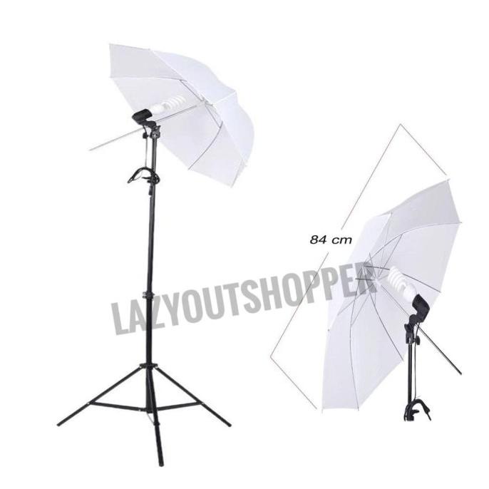 sale Paket Umbrella Payung lighting Studio putih tanpa lampu termurah