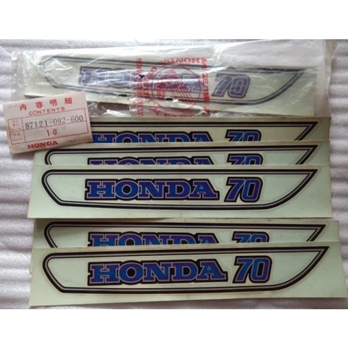 sticker motor honda c70 original baru garansi sparepart