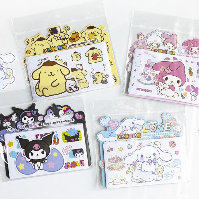 

New Sale Buku Stiker Pet Kuromi Melody Kitty Cutting Sticker Korea Termurah Limited Edition