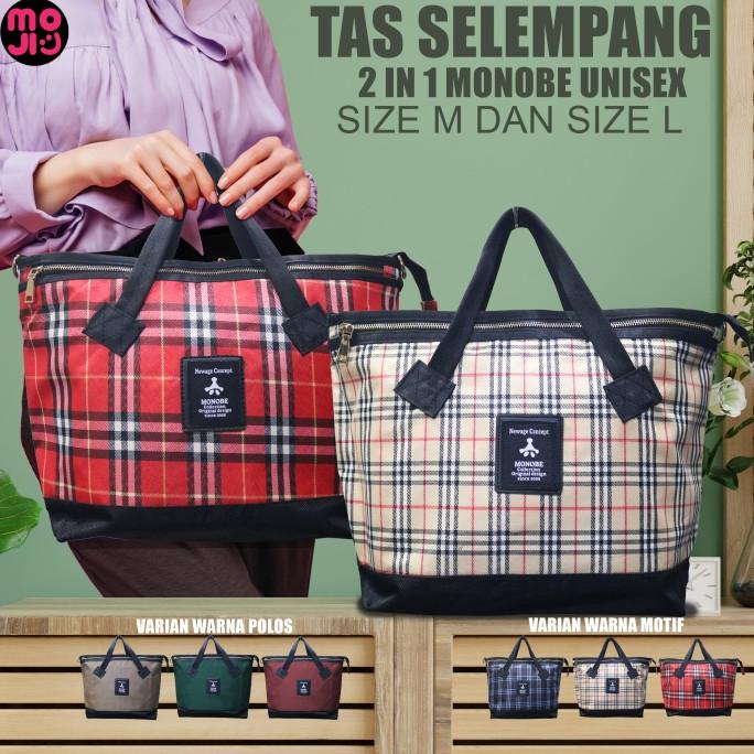 Tas 2in1 Monobe Pria Wanita Ukuran Besar / Tas Selempang Monobe