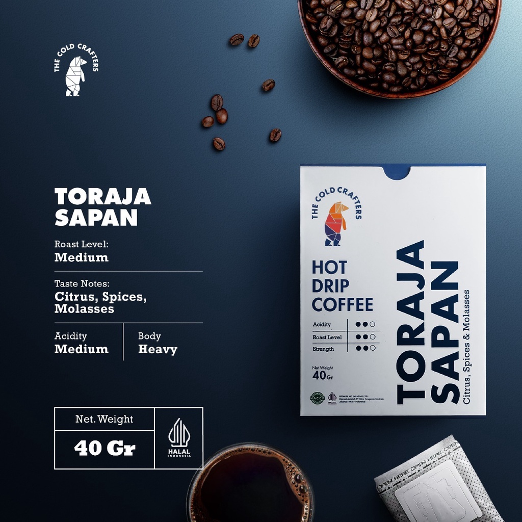 

The Cold Crafters Coffee Drip Bag Easy Drip - Toraja Sapan Arabica