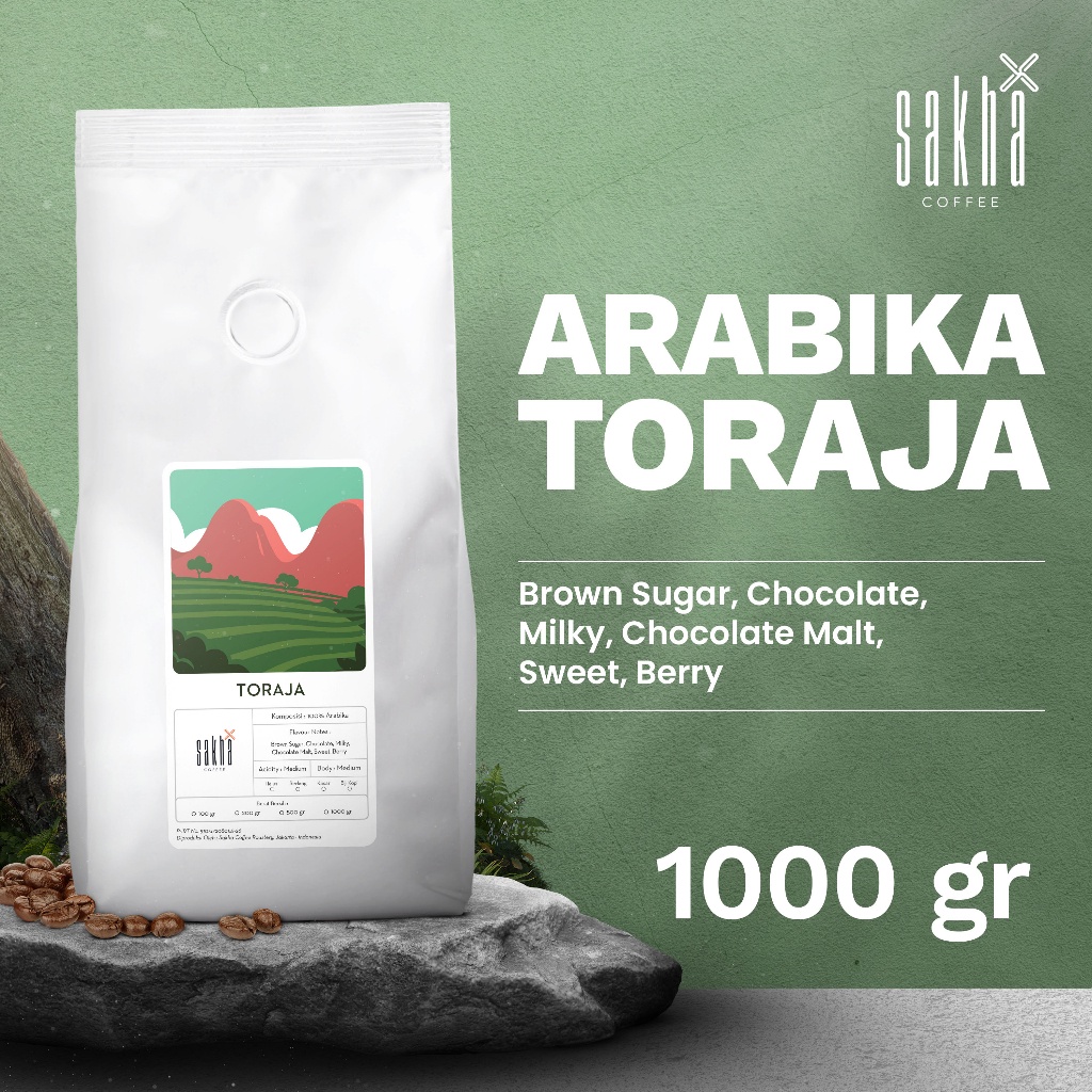 

Biji Kopi Bubuk Arabika Toraja Sulawesi Arabica Coffee Beans Single Origin Coffe Roast Bean Roaster