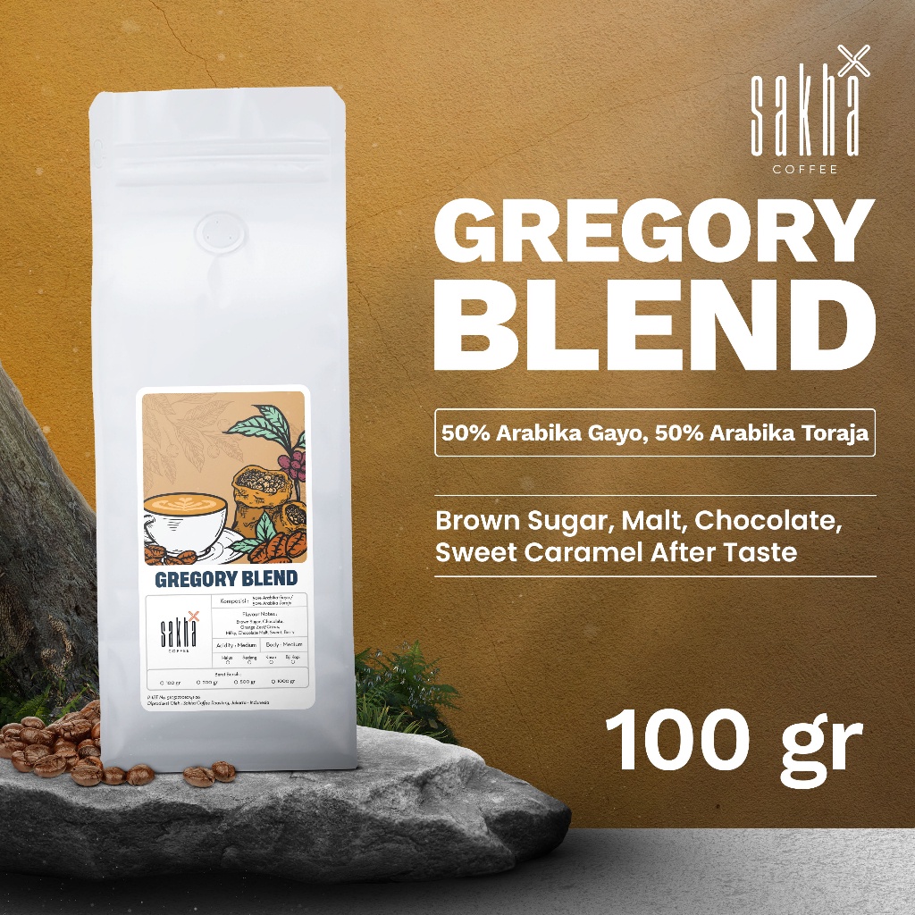 

Kopi Gregory Espresso House Blend Arabika Coffee Bean Arabica 100 Gram