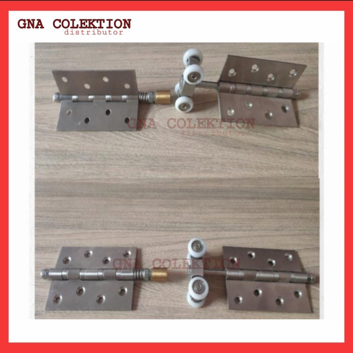 Roda Pintu Lipat Engsel Kupu Kupu 1Set Atas Bawah Sus 304 Roda Gantung Terbaru