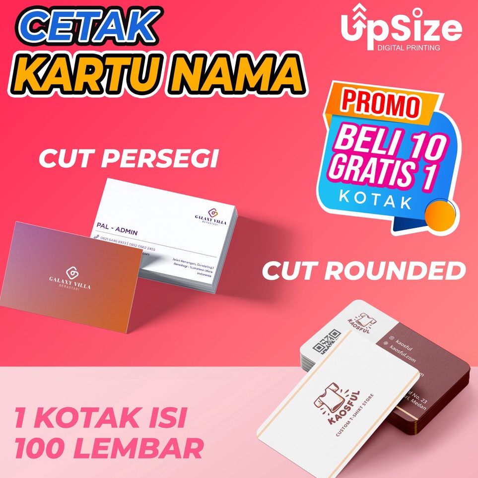 

LGLC7761 CETAK KARTU NAMA 1 SISI / 2 SISI BAHAN ART CARTON 260 + KOTAK ( MURAH )