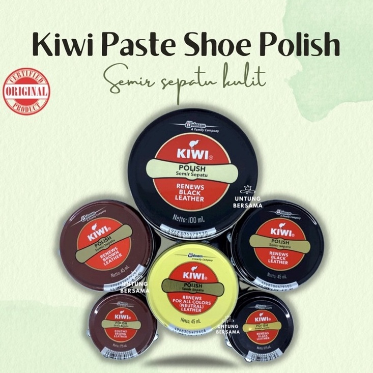 BGGD6711  ♥️ UB ♥️ KIWI SEMIR SEPATU HITAM 100ml KIWI PASTE SP SHOE POLISH SEMIR SEPATU BLACK