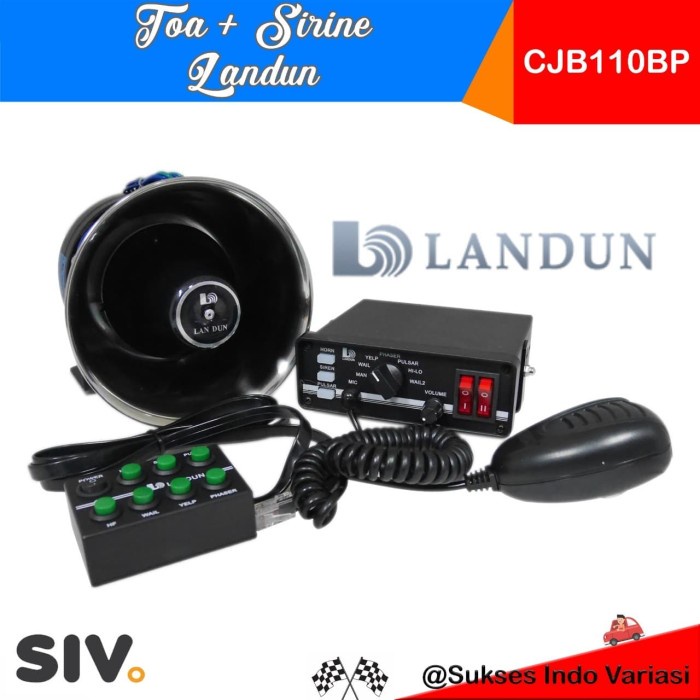 LANDUN CJB110BP Toa Sirine plus Mic Mobil Polisi Patwal best deal