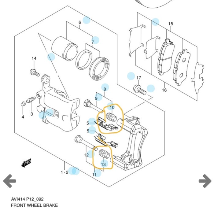 Boot Pin calipert Ertiga star