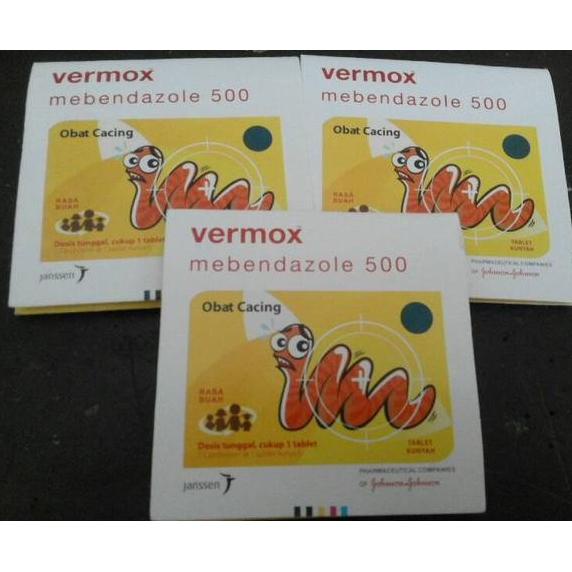 Terlaris Vermox Mebendazole 500Mg Tablet Combantrin Obat Cacing Untuk Dewasa Dan Anak