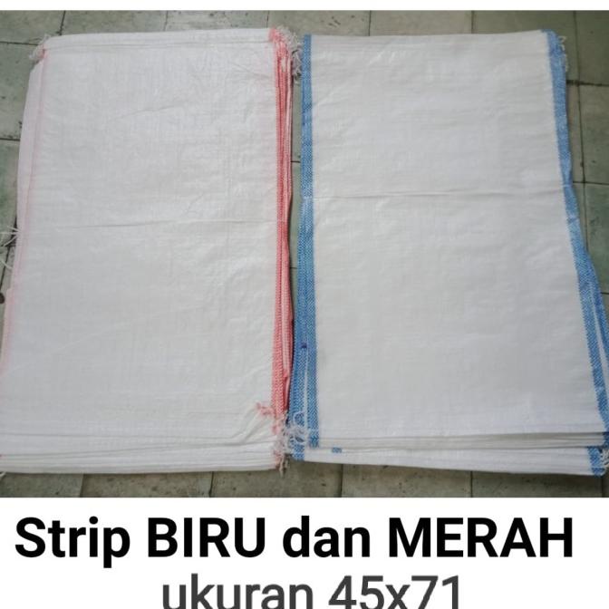 =====] Karung beras putih 25 kg 45x71