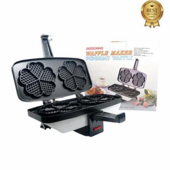 Akebonno Cetakan Double Waffle Maker /Croffle Listrik Flower Th-L12 Storemeghannathalia