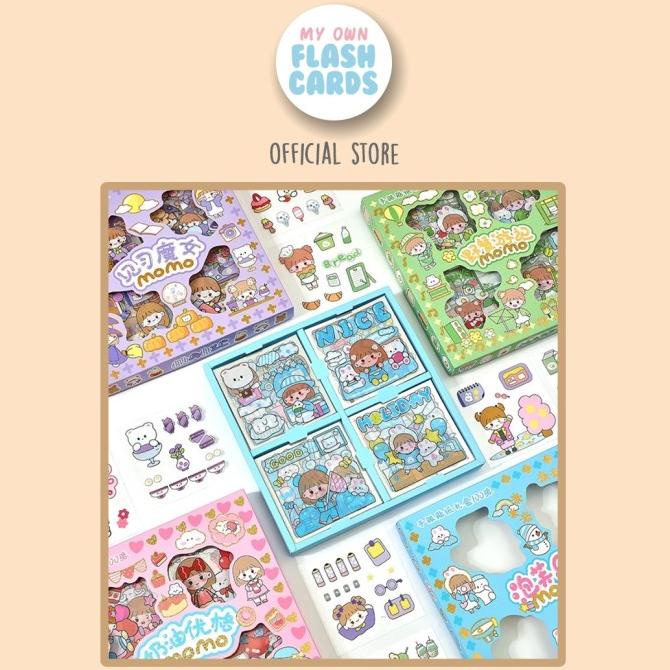 

100Pcs Korean Aesthetic Cute Pet Waterproof Sticker Stiker Korea Lucu