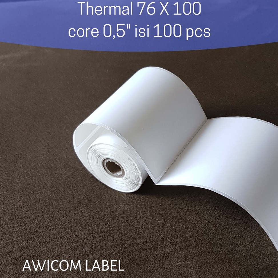 

4.4 HARGA GROSIR Label Thermal 76x100 mm 76 x 100 core 0,5" 1/2 inch - 80x100 80mm 80 x 100