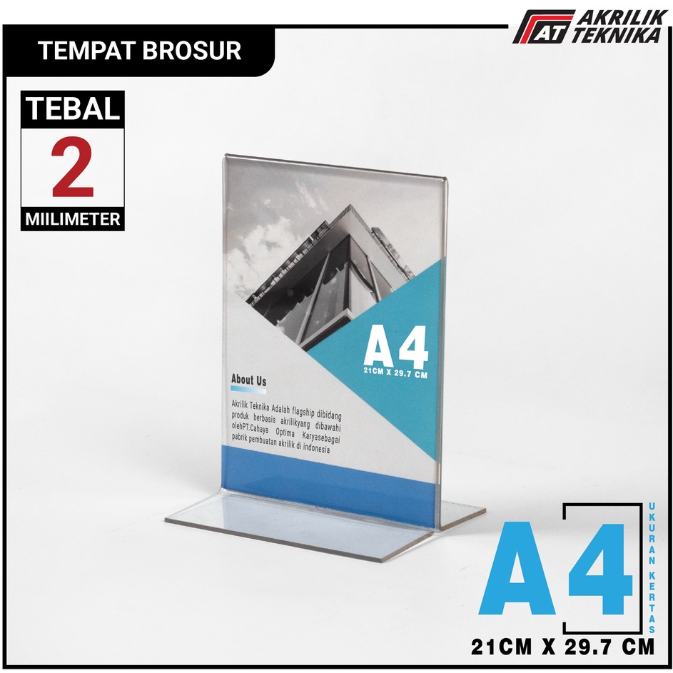 

Promo promo TEMPAT BROSUR / TENT HOLDER / TENT CARD AKRILIK DISPLAY 2 SISI A4