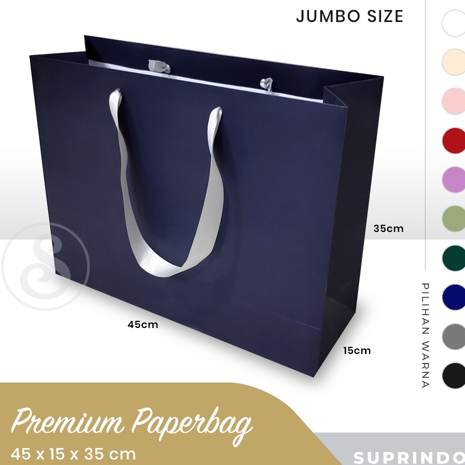 

Lariiss Premium Paper Bag Jumbo/Kantong kado uk. P45 x L15 x T35 cm