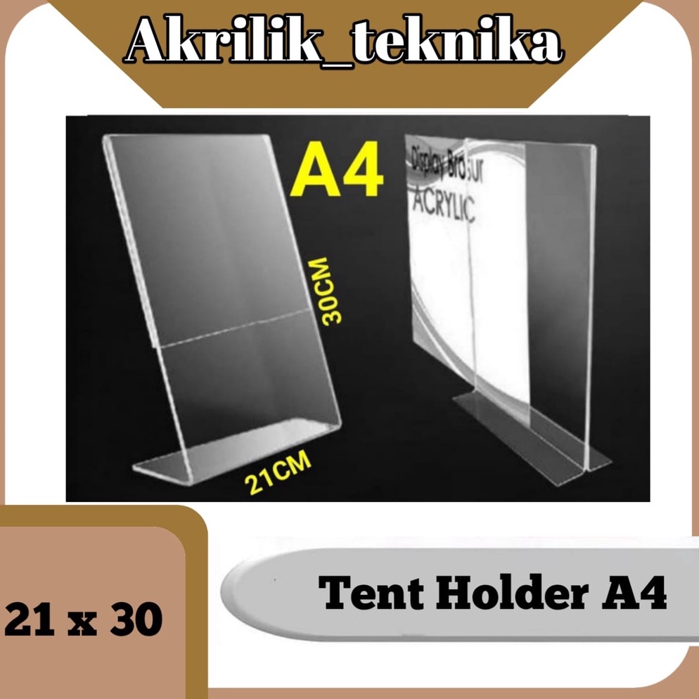 

3.3 STOK READY TEMPAT BROSUR / TENT HOLDER / TENT CARD AKRILIK DISPLAY UKURAN A4