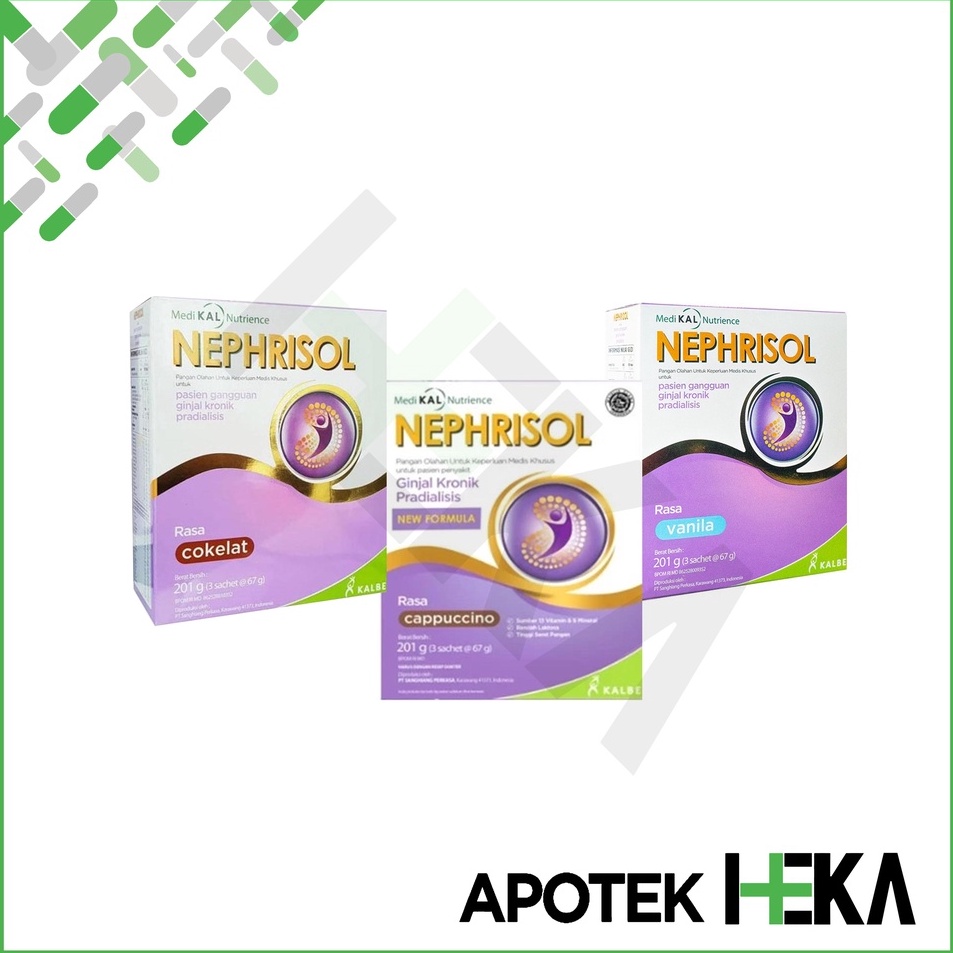 

TQDL2354 Nephrisol Vanila/Cappucino 201 gram - Pasien Ginjal Pradialisis