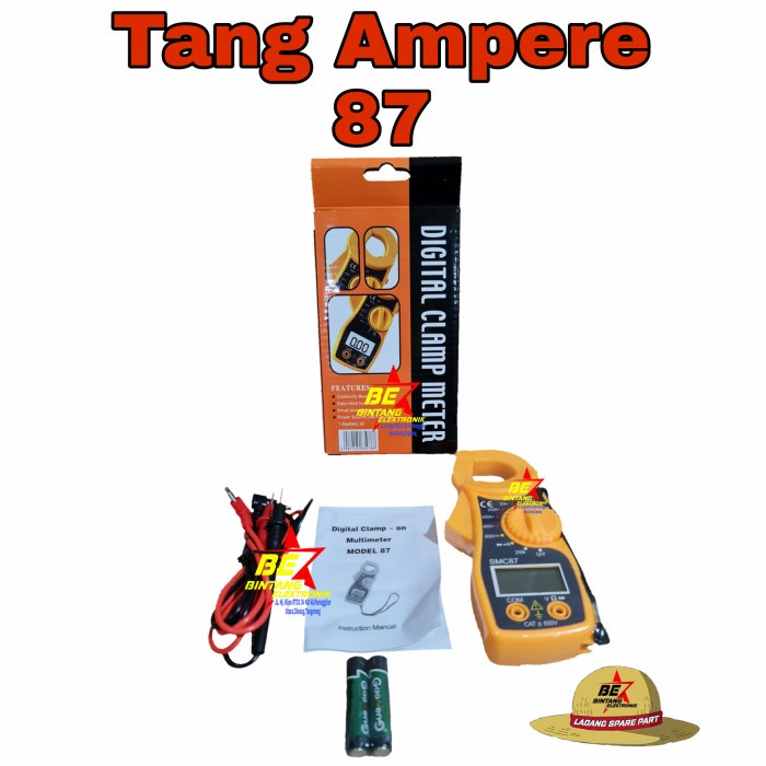 Tang Ampere 87 Digital Clamp Meter Multi meter Kabel Tester Amper terbaik