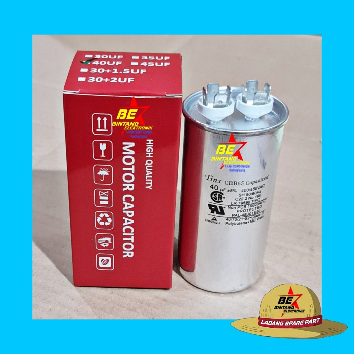 KAPASITOR AC 40 MIKRO CAPASITOR AC 40UF CAPASITOR 40 UF terbaik
