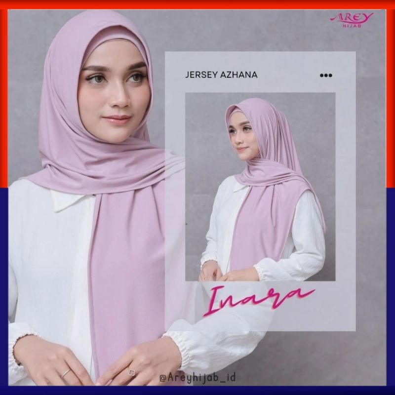 ❤ NAJMA ❤ Jilbab Instan INARA ORI AREY HIJAB Hijab Khimar Kerudung Bergo SEGI TIGA INSTAN JERSEY AZH