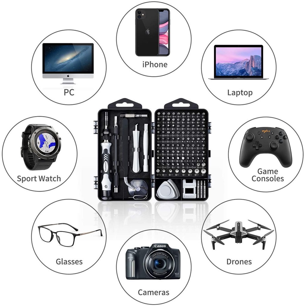 Isku Set Obeng 122 In 1 Hp Full Set Kunci Obeng Set Hp Obeng Hp Smartphone Obeng Laptop Obeng Set