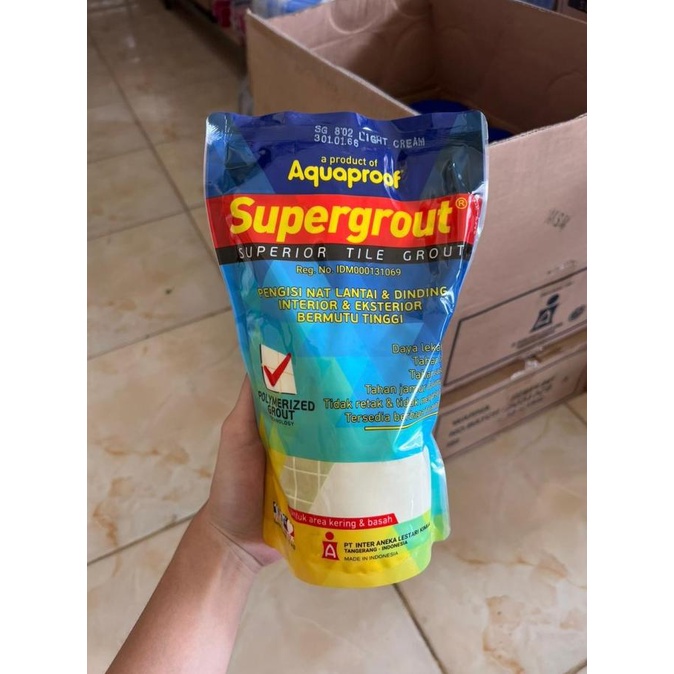 cusss order] Nat/Oaker Keramik Supergrout1kgPutih,Coklat,Hitam,Biru,Abu,Cream,Hijau