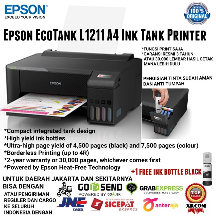 Printer Epson L1110 Ecotank Pengganti Epson L310 Print Only L 1110