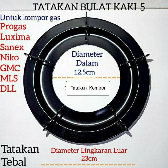 '+'+'+'+] Tatakan Kompor Kaki 5 Bulat - Nampan , GMC , Progas Sanex
