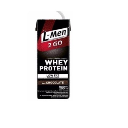 

Susu UHT High Protein Low Fat L-Men Gain 2 Go Whey Protein Chocolate 200 mL