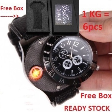PALING LARIS Jam Tangan Korek Elektrik The Lighter Watch Premium jam korek elektrik