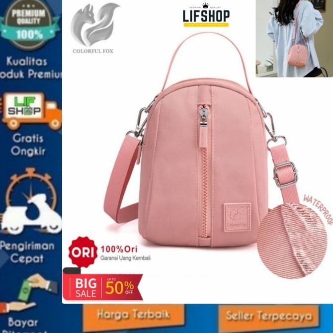 Tas Slempang Wanita Colourful Fox 0491 Sling Bag Tangan Cewe Anti Air