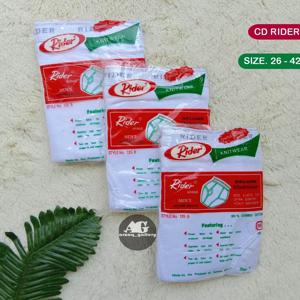 Stok Terbatas.. [ Satuan ] CD Rider 125B | Celana Dalam Pria / Cd / Rider / Celana Dalam / Celana Pr