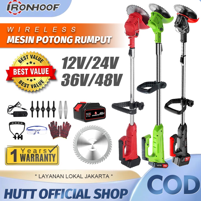 RECOMENDED IRONHOOF Mesin potong rumput batrai Mesin pemotong rumput Mesin potong rumput listrik Pem