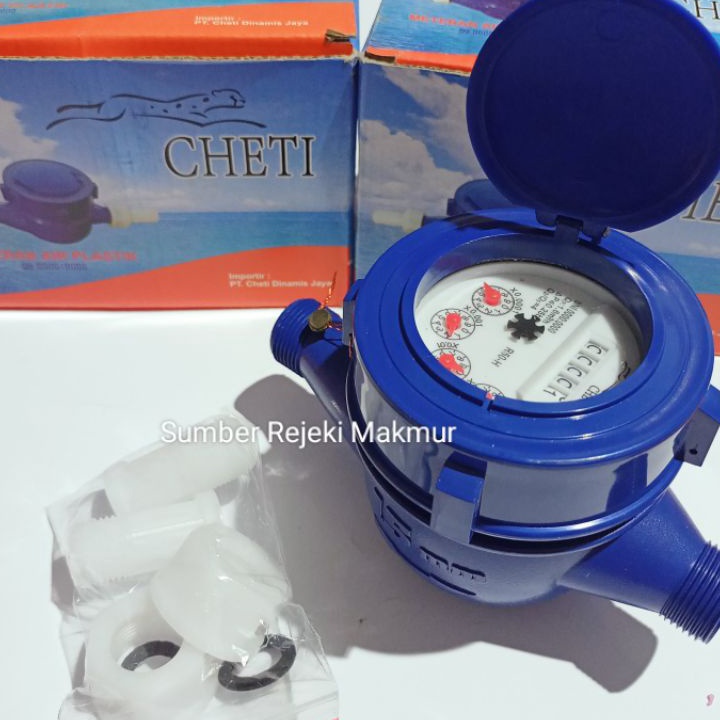 [O6X/➤) Meteran Air PVC SNI 1/2" | Meteran PAM PDAM 1/2 Inchi Flow Meter AMNB/CHETI / berkuaalitas♪