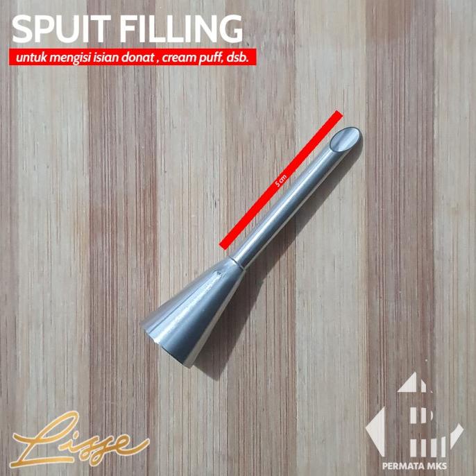 ] Spuit Filling Stainless Tebal / Piping Tip Filling Donat Custard Lisse