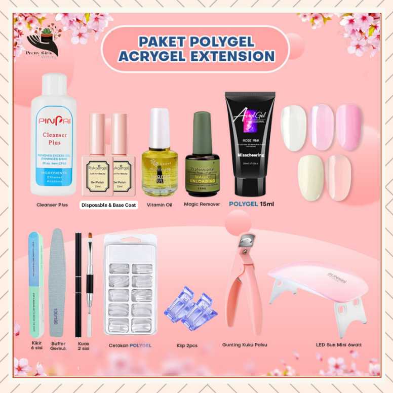 Paket Nail Art Murah Cod Bayar Di Tempat Kuku Palsu Perawatan Kuku Kutek Nail Art Peralatan Manicure